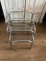 Vintage mimiset. Buisframe tafeltjes. Mid Century nestingset, Ophalen, 50 tot 100 cm, Vintage, 50 tot 100 cm