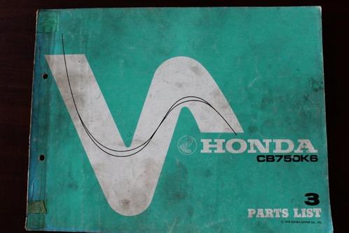 HONDA CB750 K6 1978 parts list CB 750 onderdelen boek SOHC, Motoren, Handleidingen en Instructieboekjes, Honda, Ophalen of Verzenden