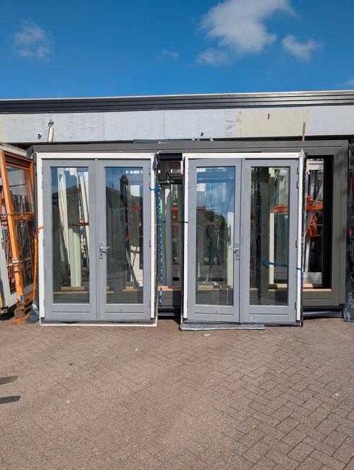 2 sets tuindeuren, Doe-het-zelf en Verbouw, Deuren en Horren, Zo goed als nieuw, Buitendeur, 215 cm of meer, 120 cm of meer, Glas