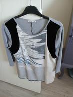 Grijs/zwart truitje/blouse, maat S, Verzenden, Zo goed als nieuw, Maat 36 (S), Grijs