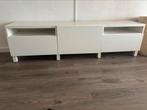 IKEA BESTÅ zwevend TV-meubel – wit – met tv-beugel, Gebruikt, 150 tot 200 cm, Ophalen of Verzenden, Minder dan 100 cm