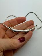 A724 Prachtige zilveren modernist ketting, Ophalen of Verzenden, X, Zilver, Zilver
