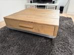 Rofra salontafel hout RVS, Ophalen, 50 tot 100 cm, Vierkant, 50 tot 100 cm