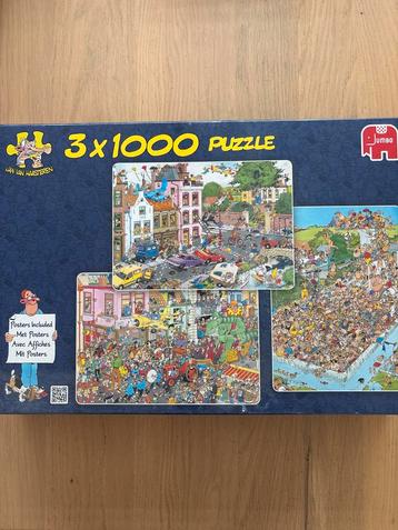 Jan Van Haasteren 3x1000 Puzzel beschikbaar voor biedingen
