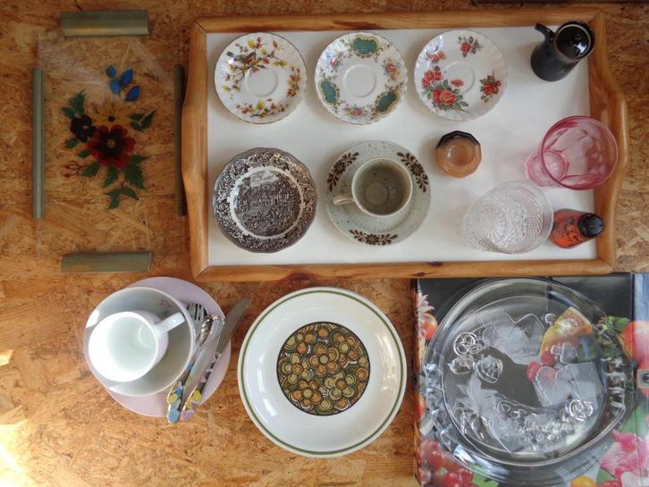 servies los schoteltjes schaaltje glazen kinderservies bord, Antiek en Kunst, Antiek | Servies los, Ophalen