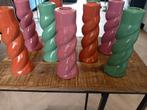 9 hippe kandelaars in diverse kleuren, Overige materialen, Nieuw, Ophalen of Verzenden, Kandelaar