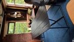 Zwarte eettafel, Huis en Inrichting, Ophalen, Gebruikt, Rechthoekig, 50 tot 100 cm