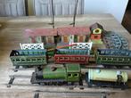 Oude Blikken Trein met Onderdelen, Antiek en Kunst, Antiek | Speelgoed, Ophalen of Verzenden