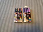 2 Nieuwe Pakjes 4 kleuren Posca Stiften, Hobby en Vrije tijd, Nieuw, ..., Ophalen of Verzenden, ...