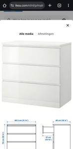 Ikea ladekast malm, Ikea malm, Zo goed als nieuw, Minder dan 100 cm, Met lade(s)