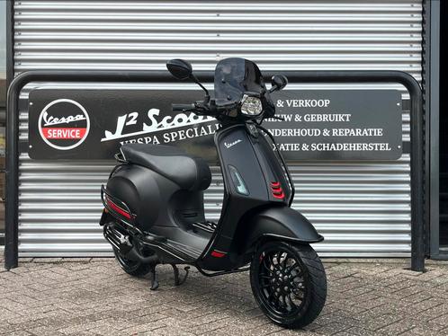 Vespa Sprint Mat Zwart Brom 2021 6048 km 1 eig, Fietsen en Brommers, Brommers | Puch, Zo goed als nieuw, Overige modellen, Maximaal 45 km/u
