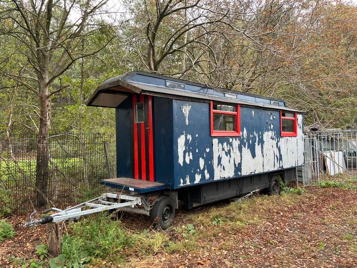 aluminium geïsoleerde pipowagen hobbywagen schaftkeet, Doe-het-zelf en Verbouw, Bouwketen en Schaftketen, Gebruikt, Ophalen