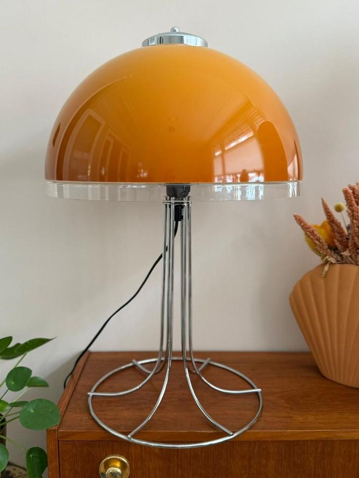 Vintage Italiaanse Space Age Lamp, Huis en Inrichting, Lampen | Tafellampen, Zo goed als nieuw, Minder dan 50 cm, Kunststof, Ophalen of Verzenden