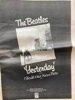 Paginagrote A3 advertentie BEATLES Yesterday release, Ophalen of Verzenden