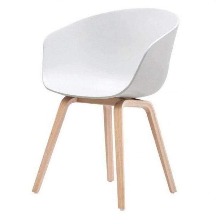 HAY AAC22 stoel wit ongestoffeerd 6 stuks zgan, Huis en Inrichting, Stoelen, Zo goed als nieuw, Vijf, Zes of meer stoelen, Hout