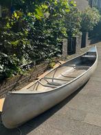 Grumman aluminium canadese kano, Watersport en Boten, Kano's, Ophalen, Gebruikt, Canadese kano of Open kano, Met peddels