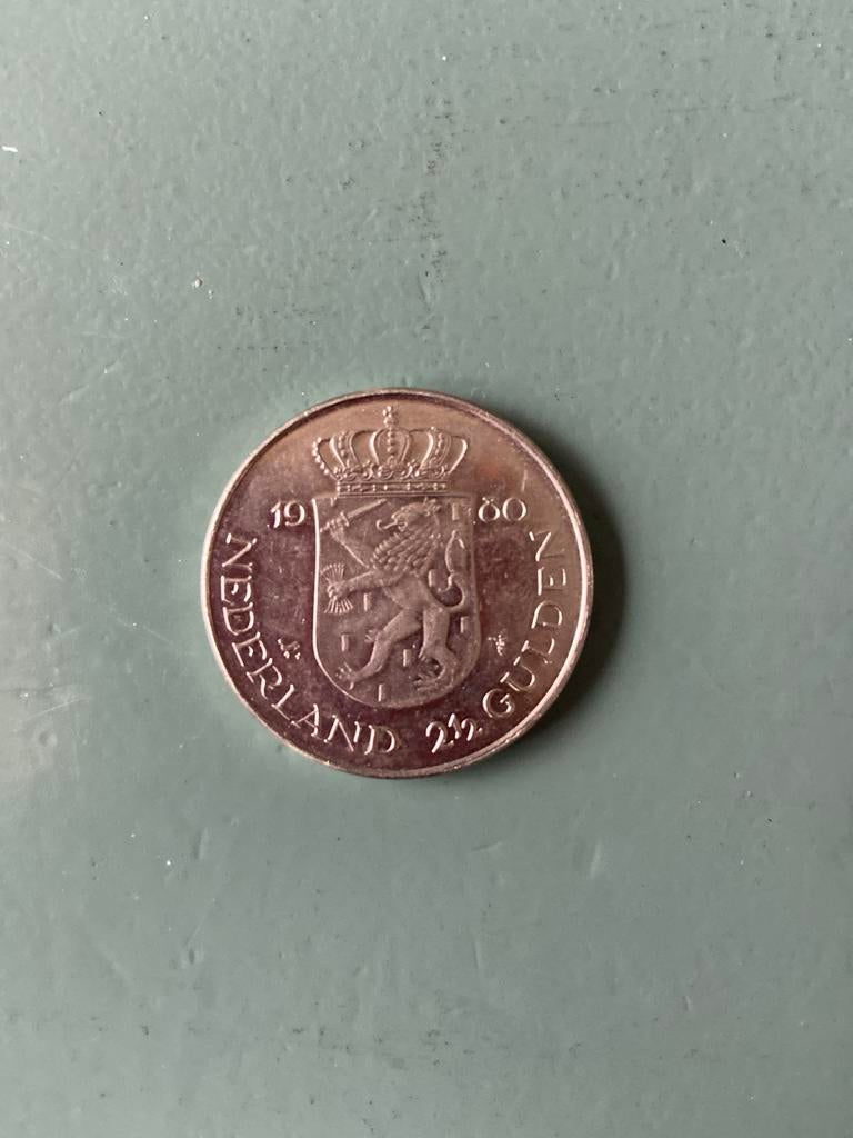 2 1/2 Gulden 1980 Beatrix, Koningin Beatrix, Zilver, Ophalen of Verzenden, Losse munt