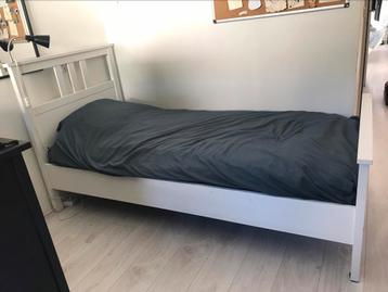 Hemnes Ikea, wit , 90x200 cm 1 persoon auping bodem 