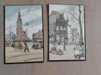 Alfred Ost ~ 2 ansichtkaarten Amsterdam, Ophalen of Verzenden, 1980 tot heden, Gelopen, Stad of Dorp