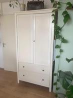 Witte linnenkast met lades – stijl landelijk – netjes, Huis en Inrichting, Kasten | Kledingkasten, Ophalen, Gebruikt, Met hangruimte