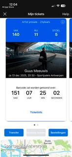 Tickets Guus Meeuwis dec Antwerpen, Tickets en Kaartjes, Twee personen, December