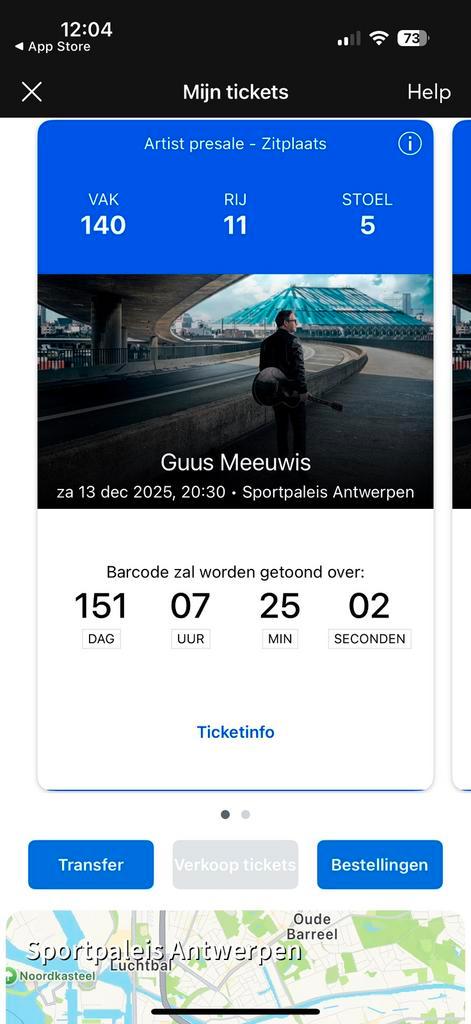 Tickets Guus Meeuwis dec Antwerpen, Tickets en Kaartjes, Concerten | Pop, Twee personen, December