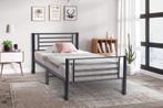Bed metaal frame 1 persoons 90x200, Ophalen, 90 cm, Eenpersoons, Zwart