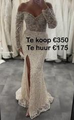 Elegante lichtroze avondjurk met kant en paillette, Galajurk, Ophalen of Verzenden, Zo goed als nieuw, Roze