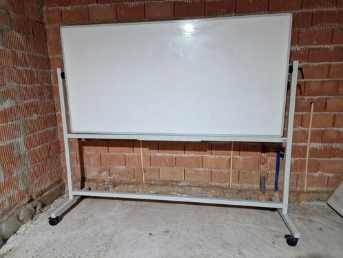 Verrijdbare whiteboard krijtbord 2in1 200x100cm white board, Diversen, Schoolborden, Gebruikt, Whiteboard, Mobiel, Ophalen