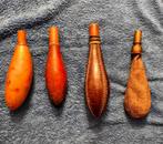 Antieke set van 4 kruit- of loodkolven, Ophalen of Verzenden