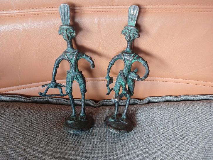Antieke Afrika Ashanti Bronzen Beeldjes - Opgraving Vondst?, Antiek en Kunst, Antiek | Koper en Brons, Ophalen of Verzenden