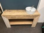 Steigerhouten Wastafelmeubel, Huis en Inrichting, Ophalen, Gebruikt, 50 tot 100 cm, Minder dan 100 cm