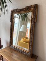 Brocante antieke mantelspiegel met vergulde lijst, Antiek en Kunst, Antiek | Spiegels, Ophalen, Rechthoekig, 50 tot 100 cm, Minder dan 100 cm