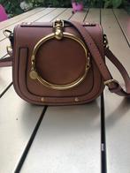 Cross body bag cognac met goud kleurige accenten, Ophalen of Verzenden, Gebruikt, Bruin, Schoudertasje