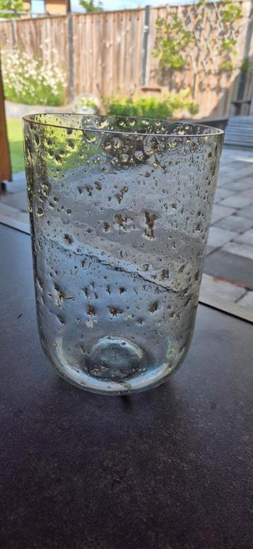 Bubbelglas windlicht/ vaas beschikbaar voor biedingen