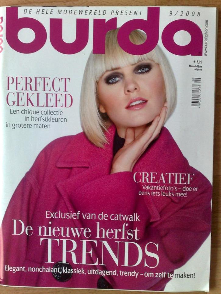 Burda september nr 9 / 2008 , herfst trends, Hobby en Vrije tijd, Kledingpatronen, Nieuw, Vrouw, Burda, Verzenden