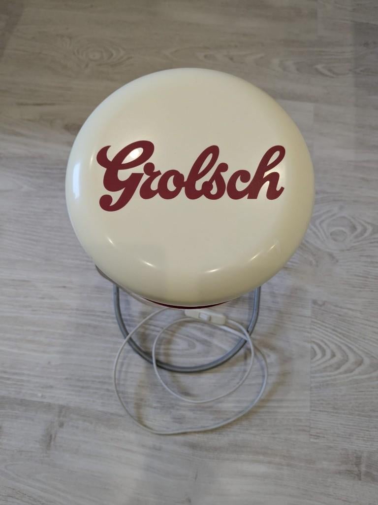 Vintage Grolsch Beugellamp /  – Jaren '90, Verzamelen, Merken en Reclamevoorwerpen, Gebruikt, Lichtbak of (neon) lamp, Ophalen of Verzenden