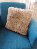 Kussen 45 x 45 cm. Bruin beige. Bont, Huis en Inrichting, Woonaccessoires | Kussens, Ophalen of Verzenden, Zo goed als nieuw, Bruin