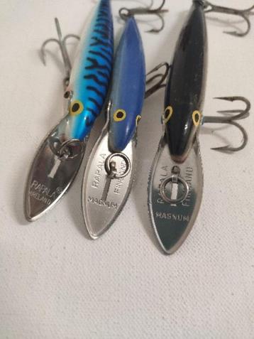 3 Rapala Finland Magnum pluggen. Staal. ( kunstaas ) Nieuw ! beschikbaar voor biedingen