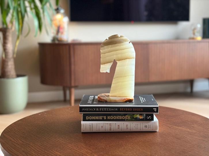 Onyx boekensteun - paardenhoofd sculptuur, Antiek en Kunst, Kunst | Beelden en Houtsnijwerken, Ophalen of Verzenden