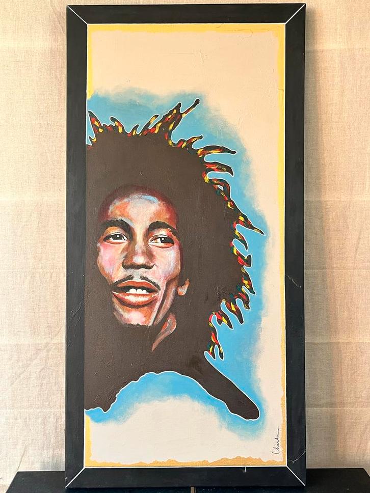 Schilderij Bob Marley, Antiek en Kunst, Kunst | Schilderijen | Modern, Ophalen