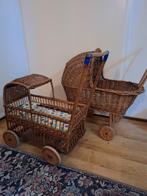 2 Vintage Rieten Poppenwagentjes, Ophalen of Verzenden