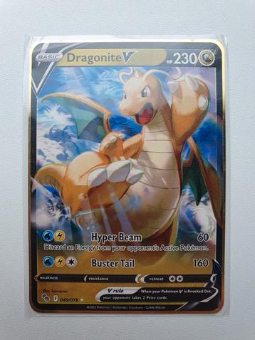 Dragonite V Metalen Pokemon kaart 049/078 Gold Metal card beschikbaar voor biedingen