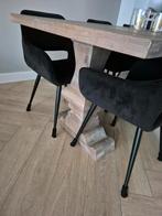 Eiken houten eettafel greywash - 200x100cm, Huis en Inrichting, Tafels | Eettafels, Eikenhout, Zo goed als nieuw, Vijf personen of meer