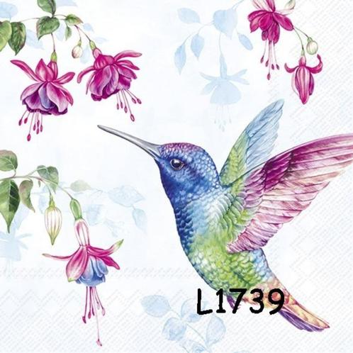 Servetten decoupage/bullet journal * kolibrie L1739, Hobby en Vrije tijd, Knutselen, Nieuw, Materiaal, Verzenden