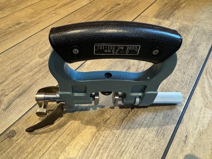 Mitutoyo meetbeugel 0-25mm passameter, Doe-het-zelf en Verbouw, Meetapparatuur, Zo goed als nieuw, Ophalen