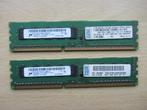 2x Micron 4GB PC3-12800 DDR3-1600MHz ECC Unbuffered CL11, Computers en Software, RAM geheugen, Server, DDR3, Ophalen of Verzenden