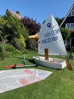 optimist zeilboot, wedstrijd, twee zeilen, snel, NED 1911, Watersport en Boten, Gebruikt, Minder dan 15 m², Overige typen, Ophalen