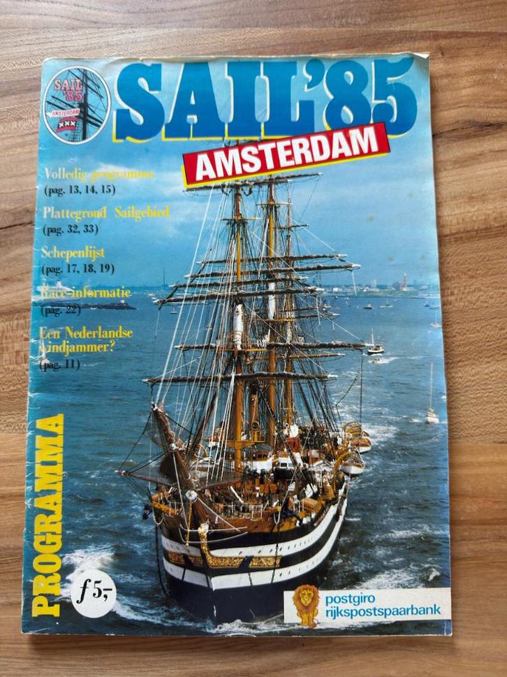 Programmaboekje SAIL Amsterdam 1985, Verzamelen, Scheepvaart, Gebruikt, Boek of Tijdschrift, Zeilboot, Ophalen of Verzenden