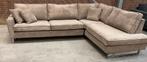 Hoekbank Mauro uitgevoerd in ribstof., Huis en Inrichting, Ophalen, Nieuw, Hoekbank, Stof